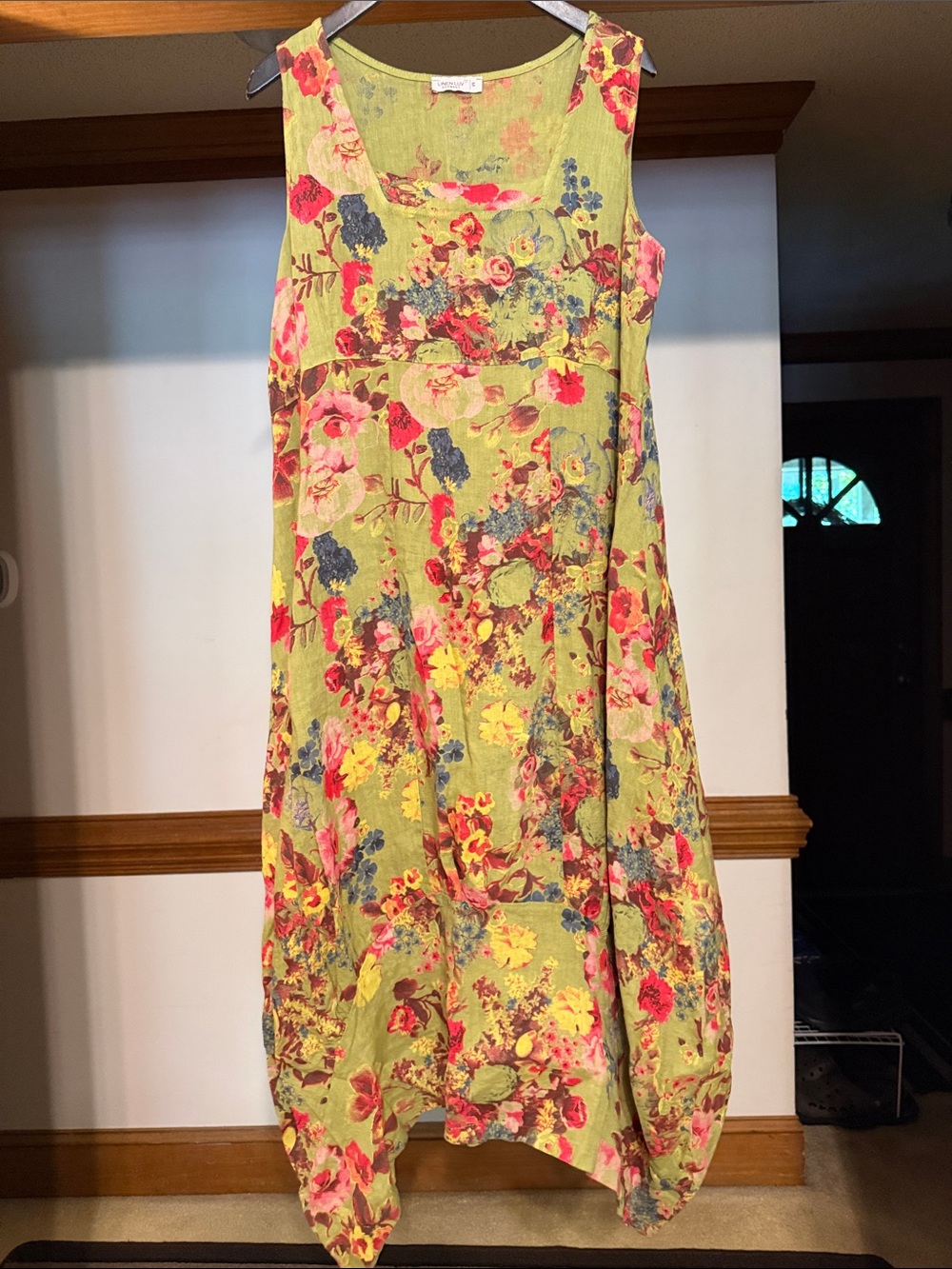 Bohemian Floral Maxi Dress in Green